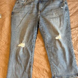 Stylish Distressed Blue Jeans